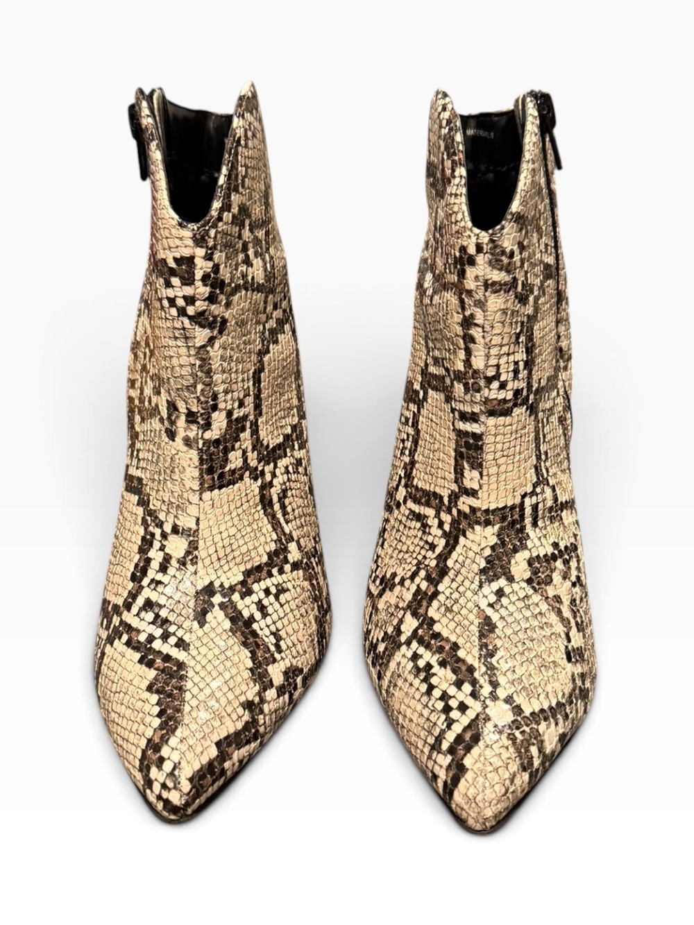 Worthington Women’s Snakeskin Pointed-Toe Kitten Heel Ankle Booties – Size 8M - Picture 2 of 6